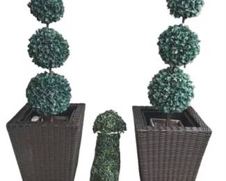 Lot 167
Boxwood Topiary Trees With Topiary Dog