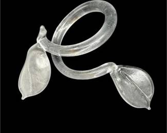 Lot 243
10 Handcrafted Vintage Crystal Glass Lily Napkin Ring Holders