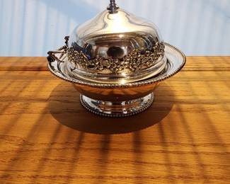 SILVER PLATER BUTTER DISH