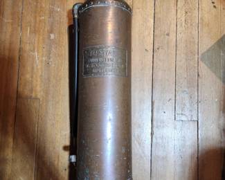 ANTIQUE COPPER FIRE EXTINGUISHER