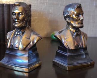 Abraham Lincoln Paper Weight /Bookends. Set selling for $50