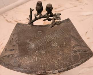 "Derby Silver Co., Calling Card Tray circa 1882. Selling for $ 100