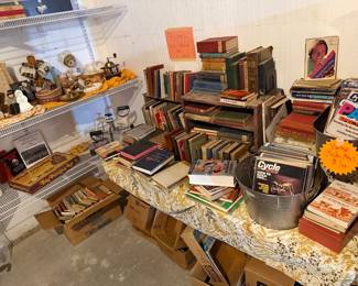 TONS of antique books and nice big group of vintage motorcycle magazines