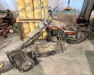 A vintage Yamaha motorcycle