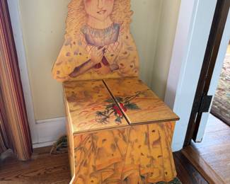 Signed Children's Chair with Storage