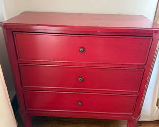 Painted Red Nightstands