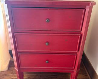 Painted Red Nightstands