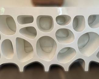 WHITE "WANDER" CONSOLE/ORGANIZER-MOLDED FIBERGLASS