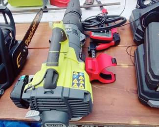 POULAN ELECTRIC CHAINSAW, RYOBI 2 CYCLE JET FAN BLOWER,