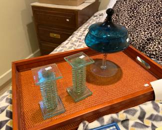 Decorative Tray, Candle Holders