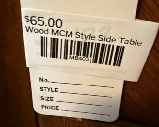 Wood MCM Style Side Table