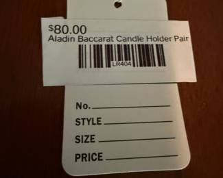 Aladin Baccarat Candle Holder Pair