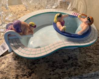 Lotus Pool Chip and Dip Bowl
