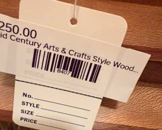 Mid Century Arts & Crafts Style Wood Lamp