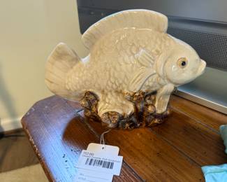 Glazed Ceramic Fish Sculpture