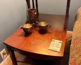 Vtg MCM Two Tiered End Table