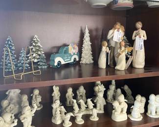 dept56 snow babies and willow tree