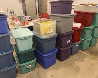 lots of storage containers