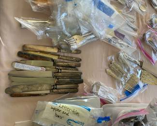 silverplate spoons, forks and knives, for jewelry making