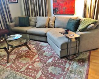 Sectional Sofa; Persian-Style Rug