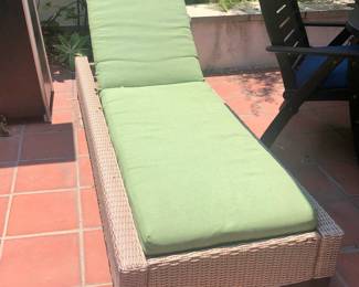 Pair of Resin "Wicker" Chaise Lounges