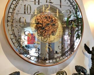 "Benjamin Button" Mirrored Depot Clock