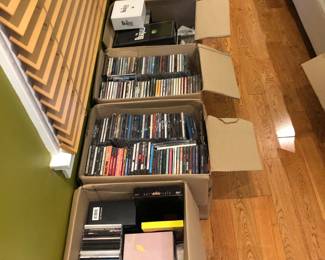 BOXES of Vintage LPs, CDs and DVDs!