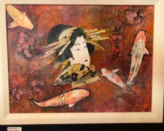 "Geisha" Original Japanese Decoupage