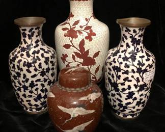Antique Chinese and Japanese Cloisonne