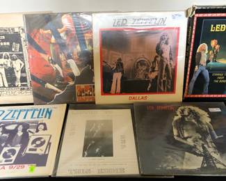 Rare Vintage Led Zeppelin LPs, including "Led Zeppelin Strange Tales From The Road"