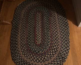 Hand made wool braided rugs.