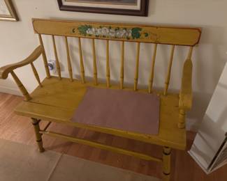 3’ bench stenciled.