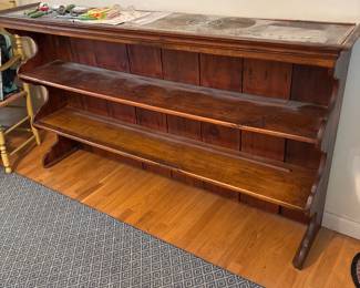 Hutch top that can be used on counter.