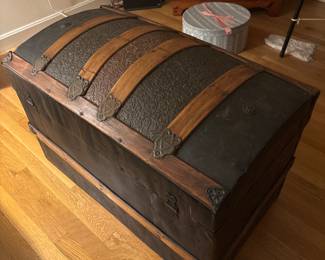 Old steamer trunk finished on inside.