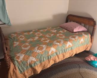 Spool bed, twin size.