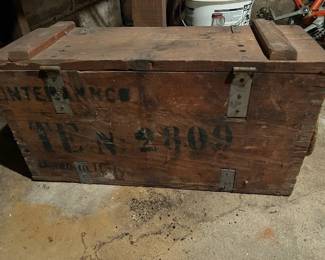 Antique military ammunition chest