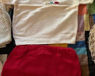 A wide selection of vintage children's clothes