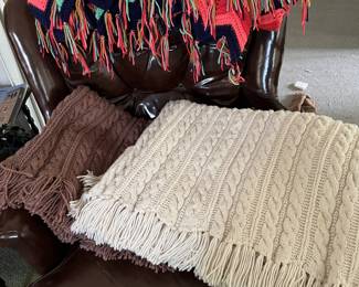 Hand knit afghans