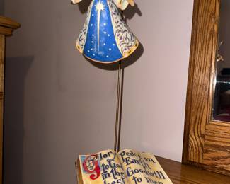 Jim Shore Angel on Book stand