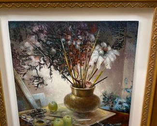 Russian artist oil on board Vladimir Ryklin