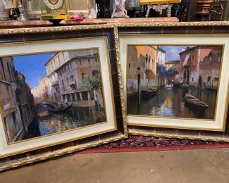 Claudio Simonetti Two oil on canvas is born 1929 Italy