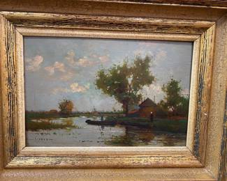 Fabulous 19 century oil on board signed