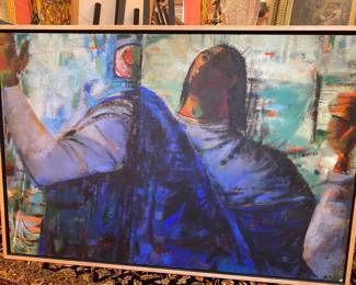 Very large oil on Board, Margaret Putnam, Texas artist 1913 to 1989 measures 40” x 60” this fabulous large painting is it Benny, Jack’s !
