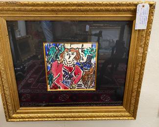 Mid century modern , watercolor in the style of Matisse