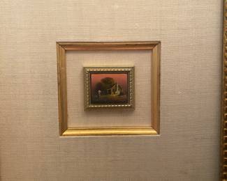 Dalhart Winberg, miniature oil on canvas, signed lower, right