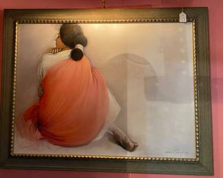 Very large oil on canvas signed Ozz Franca. This large Ozz Franca is at Benny, Jack’s !