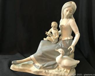 Rex Valencia Lady with Child and Duck