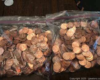 5pt7 Lbs of Pennies