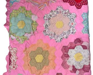 Vintage Grandmothers Flower Garden Quilt