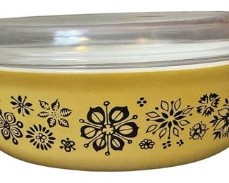 Pyrex Pressed Flowers Casserole Dish